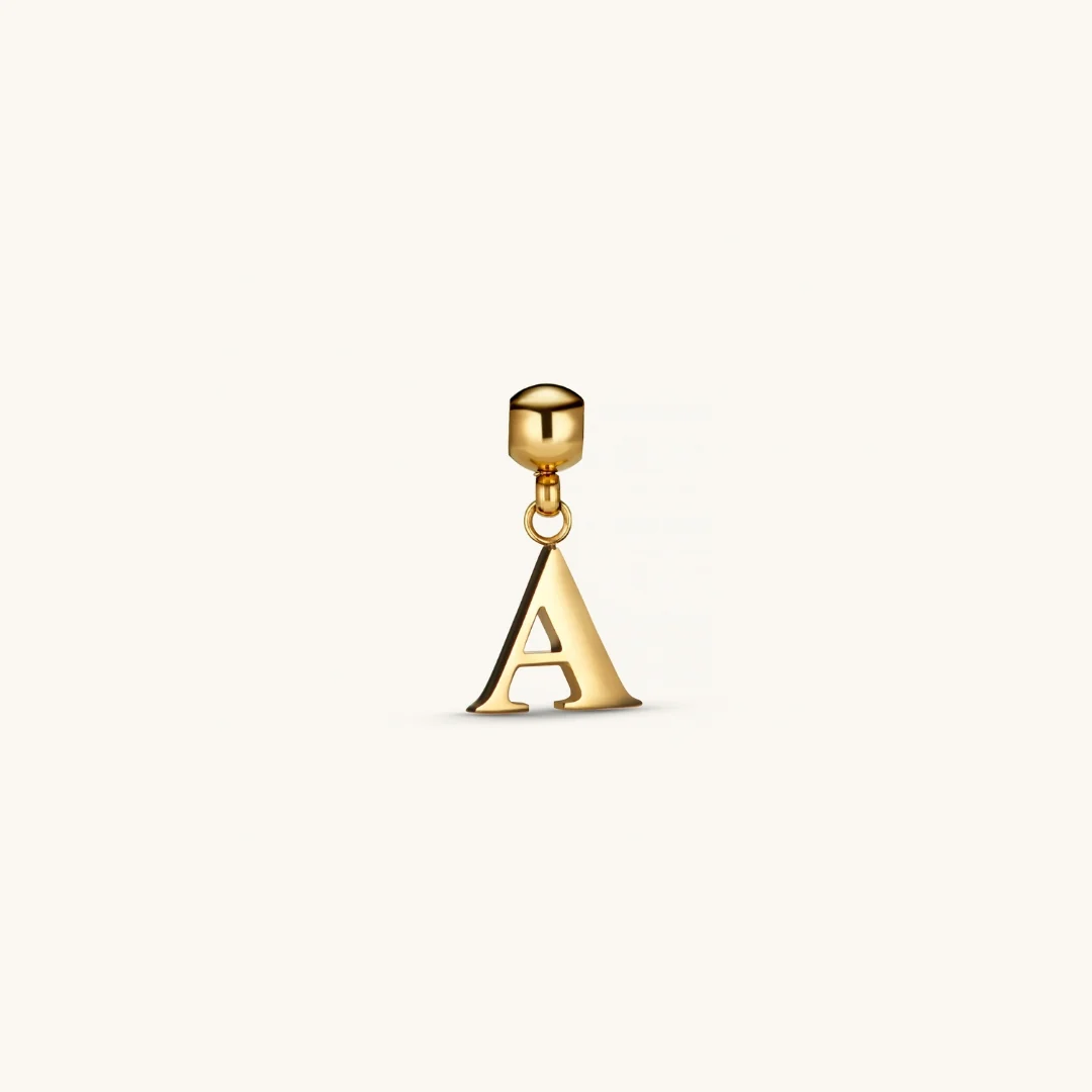 A Classic Initial Charm Gold
