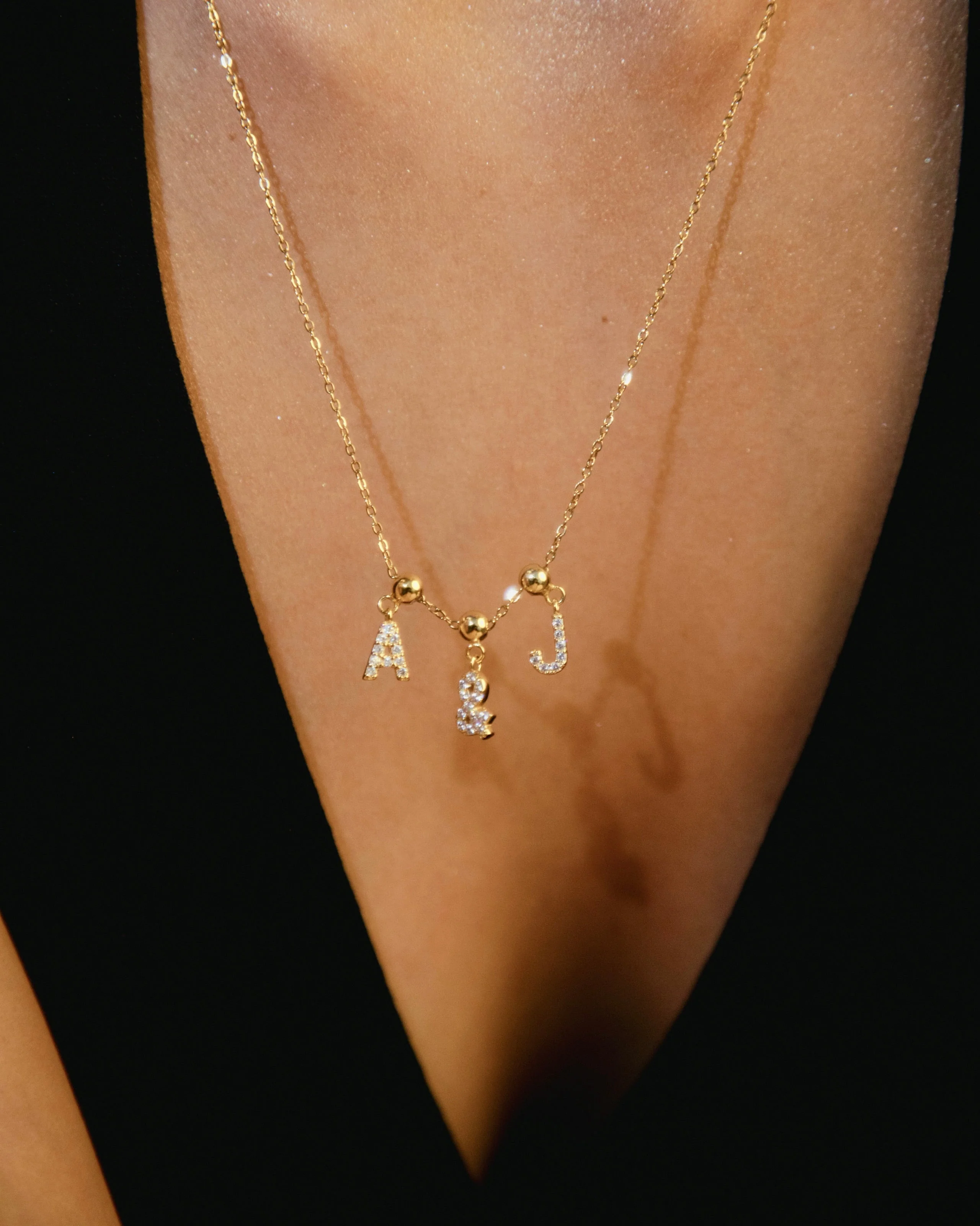 A Diamond Initial Charm Gold - Image 5