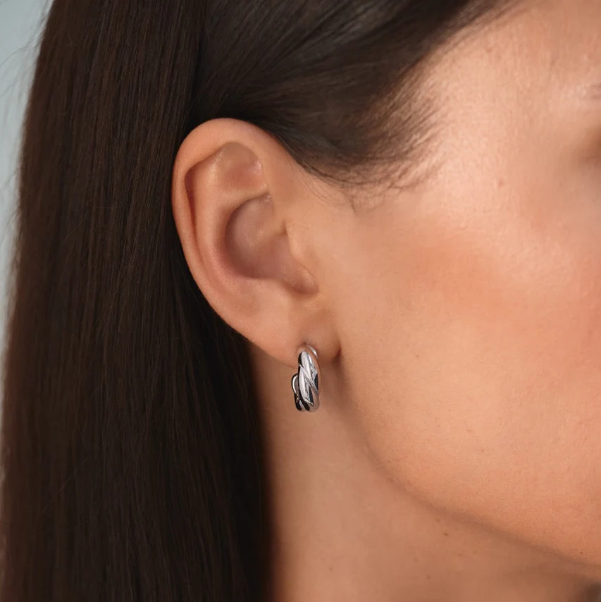 Allure Hoops Silver - Image 4