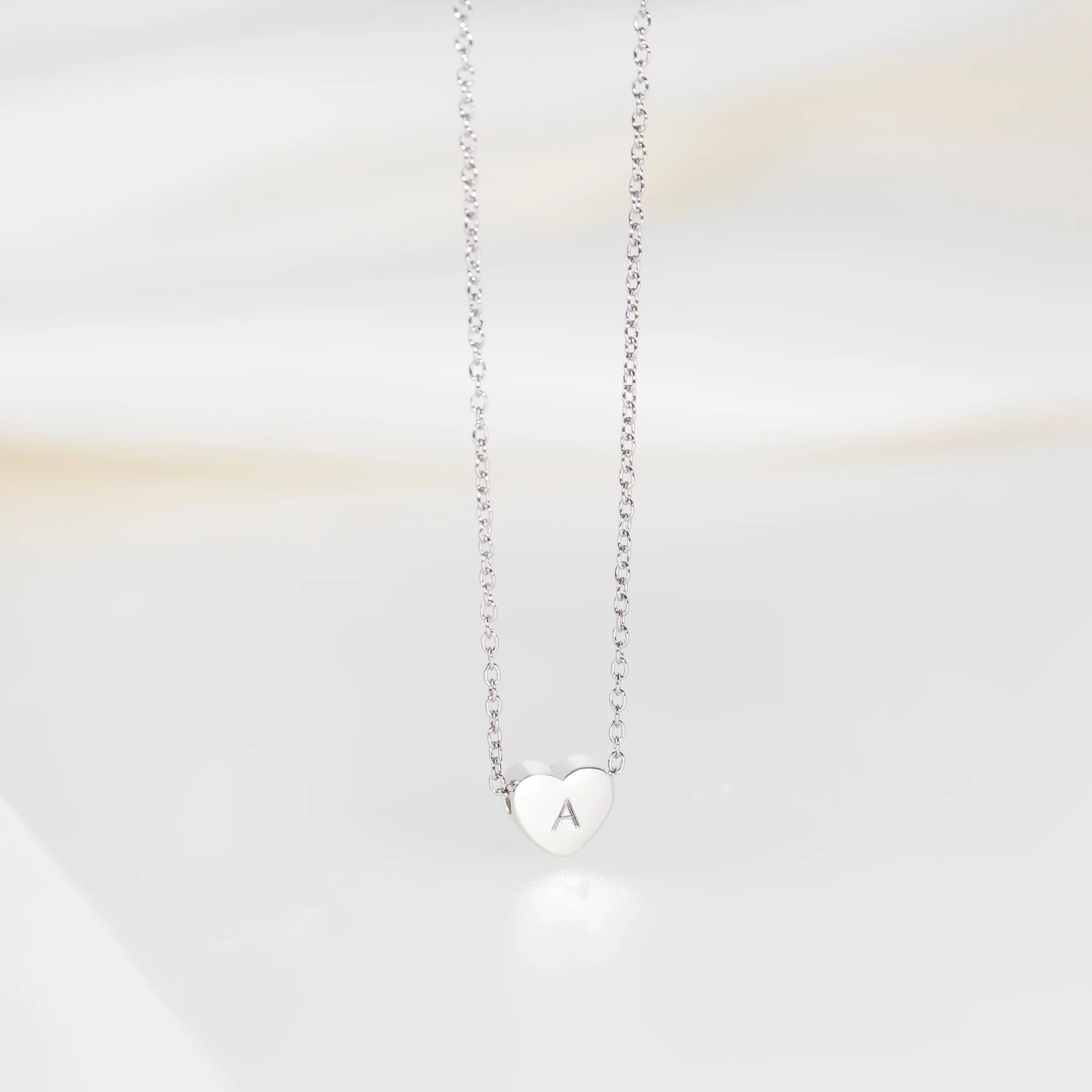Amo Heart Necklace in Silver - Image 4