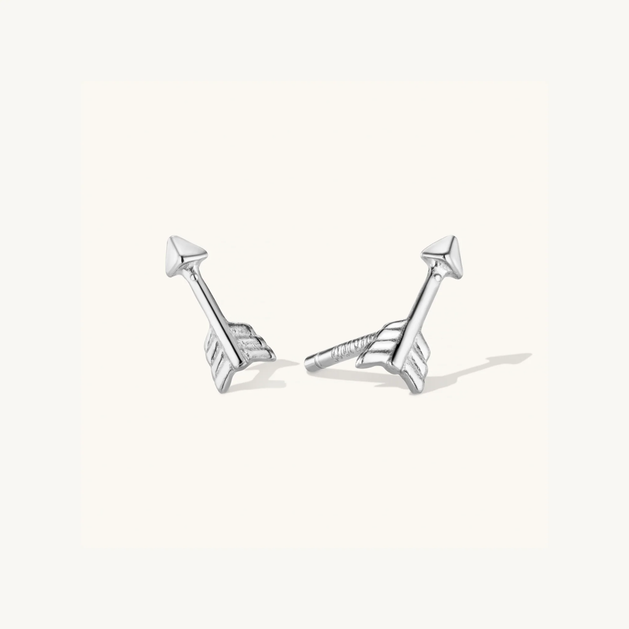 Arrow Stud Earrings Silver