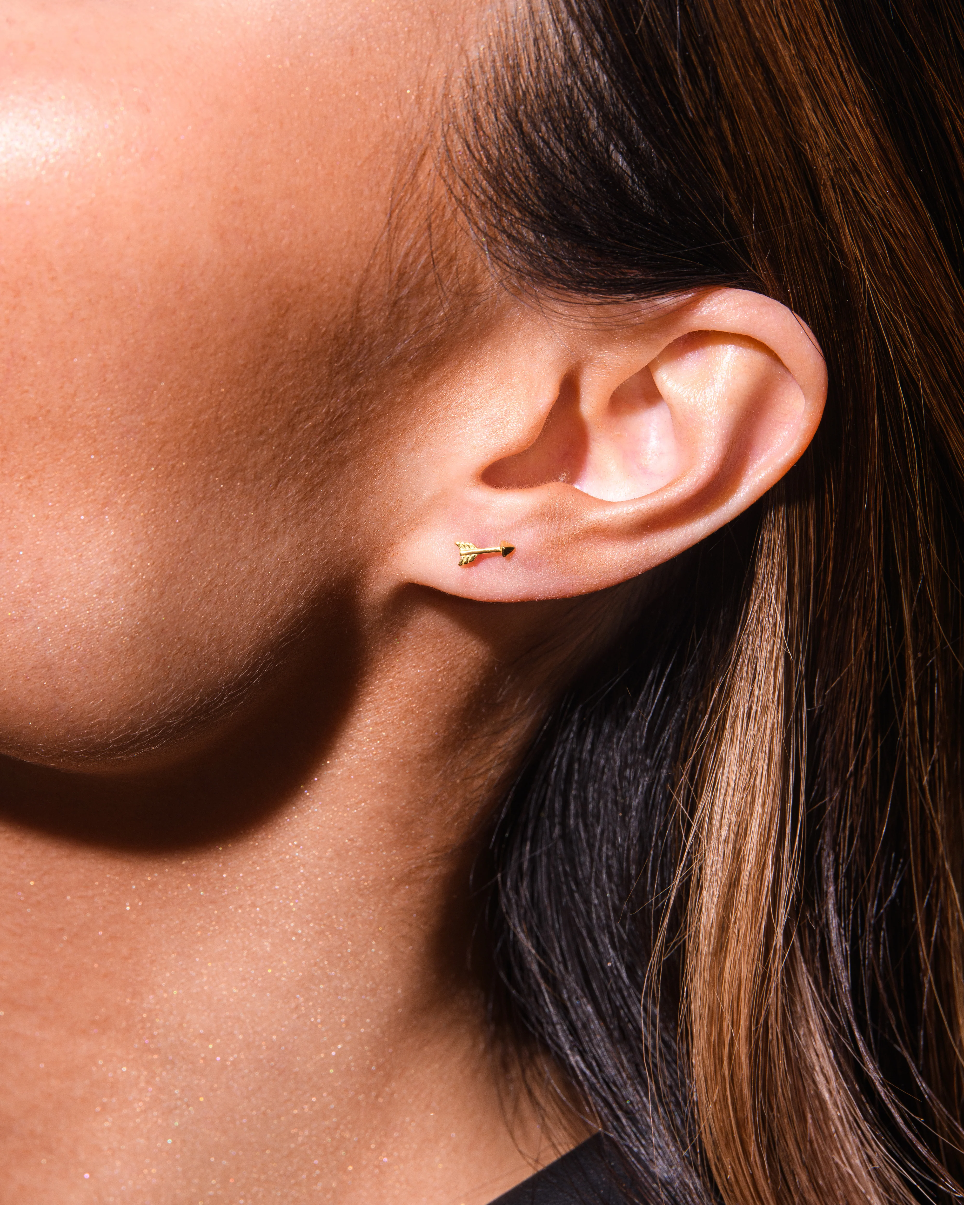 Arrow Stud Earrings Silver - Image 2
