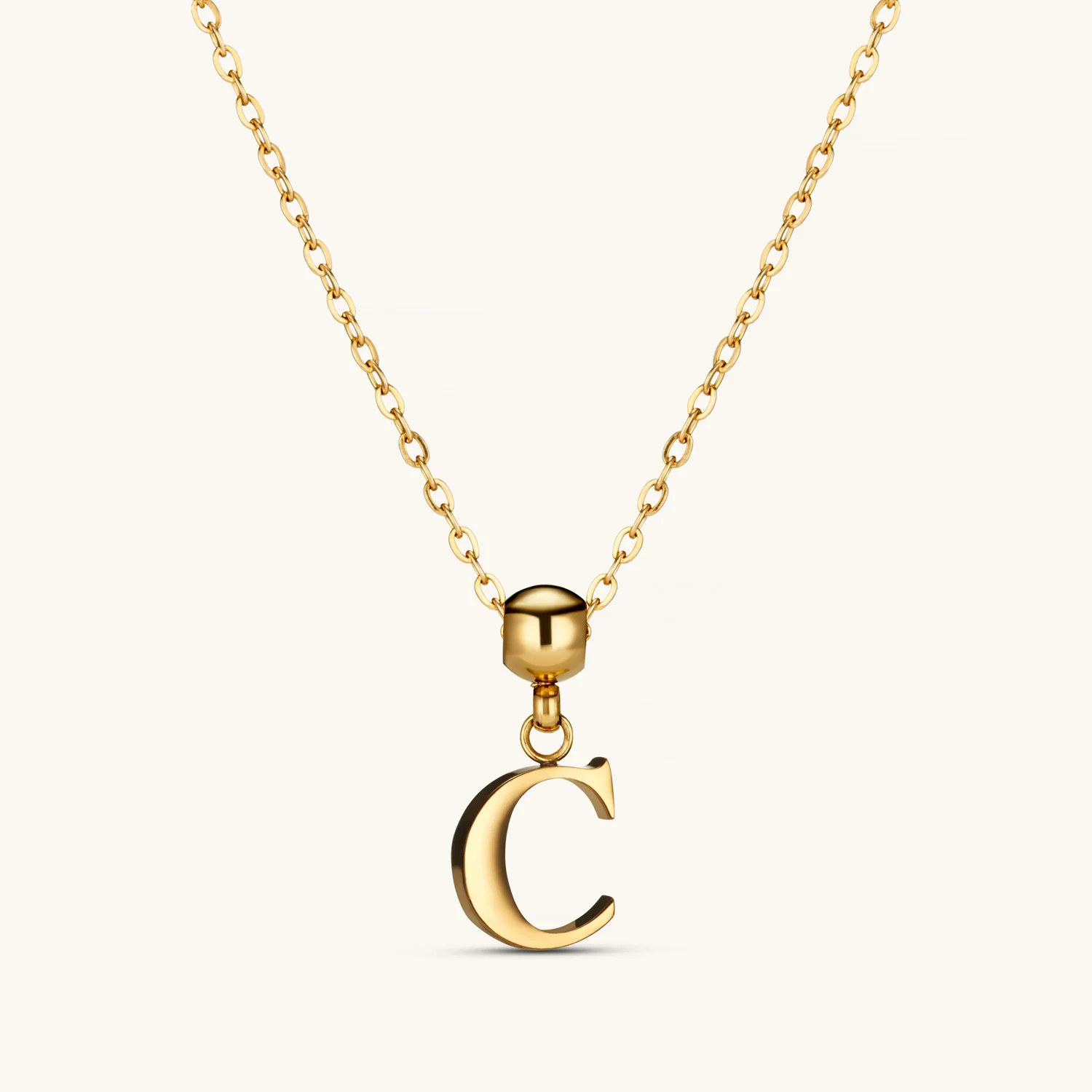 C Classic Initial Charm Gold - Image 4