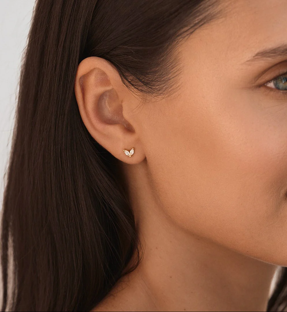 Cherish Wings Stud Earring in Gold - Image 6