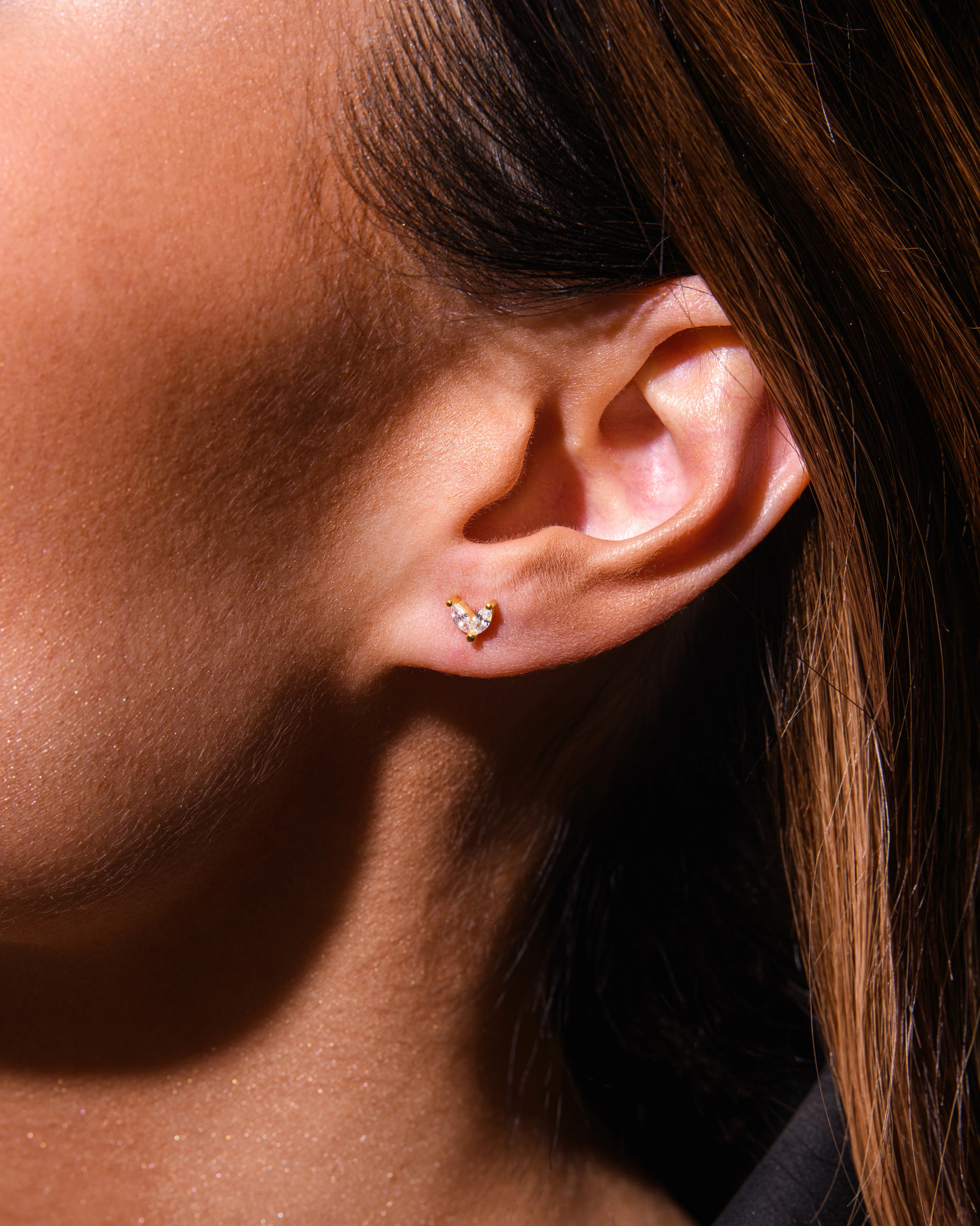 Cherish Wings Stud Earring in Gold - Image 3