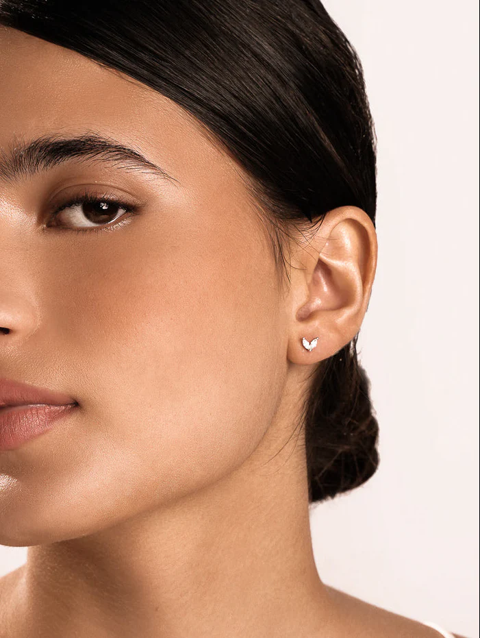 Cherish Wings Stud Earring in Silver - Image 7