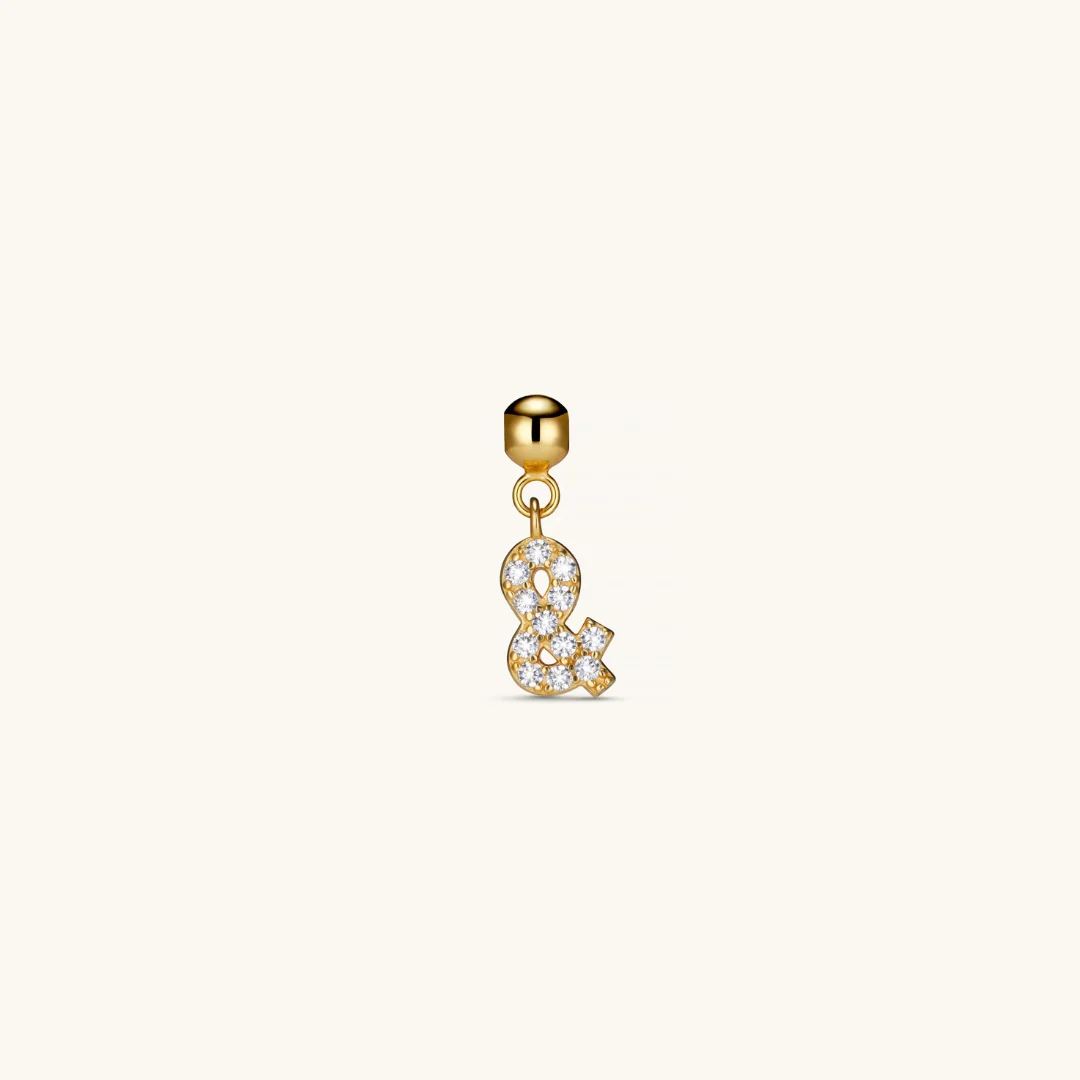 & Diamond Charm Gold