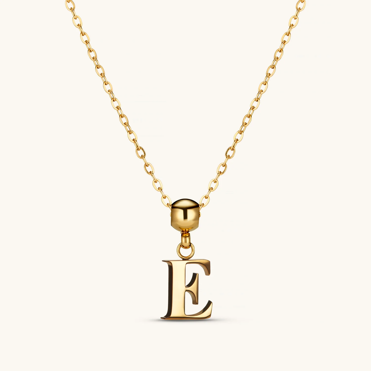 E Classic Initial Charm Gold - Image 6