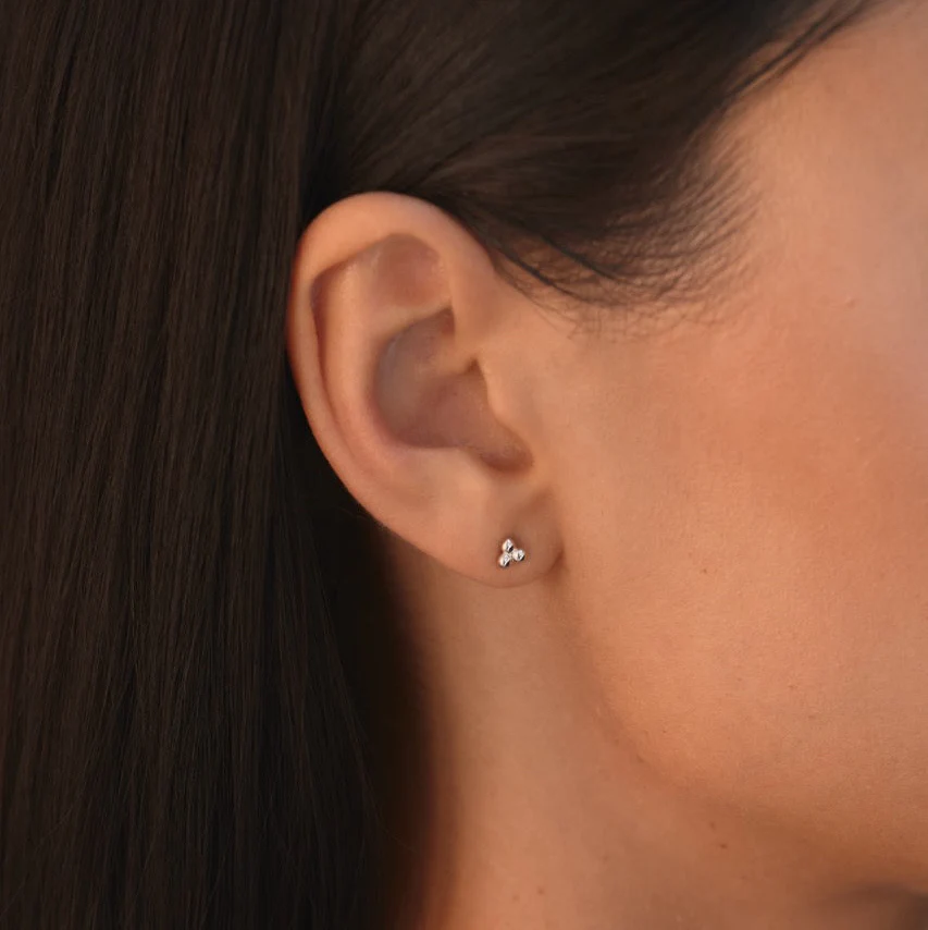Trinity Sphere Studs Silver - Image 4