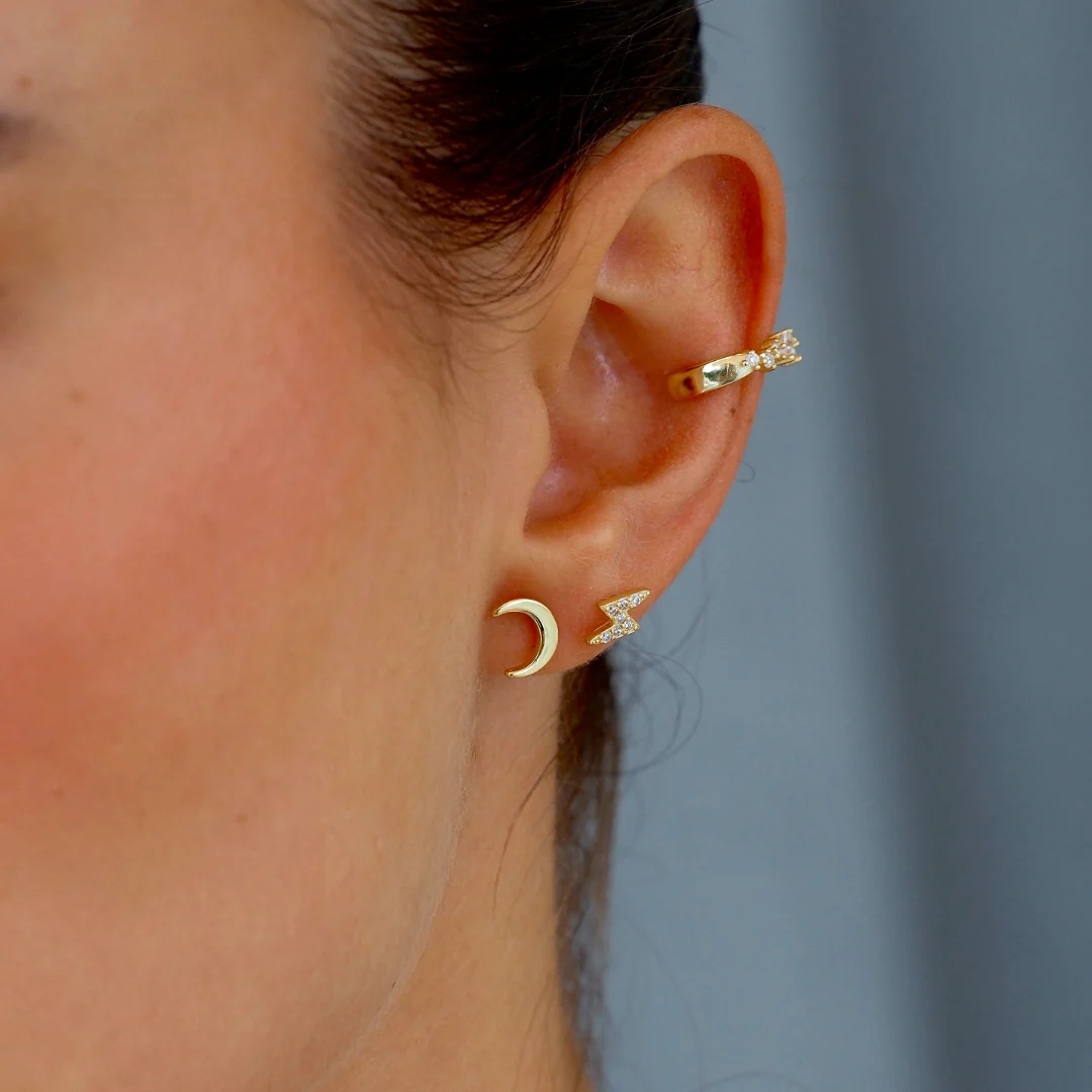 Lightning Studs In Silver - Image 5
