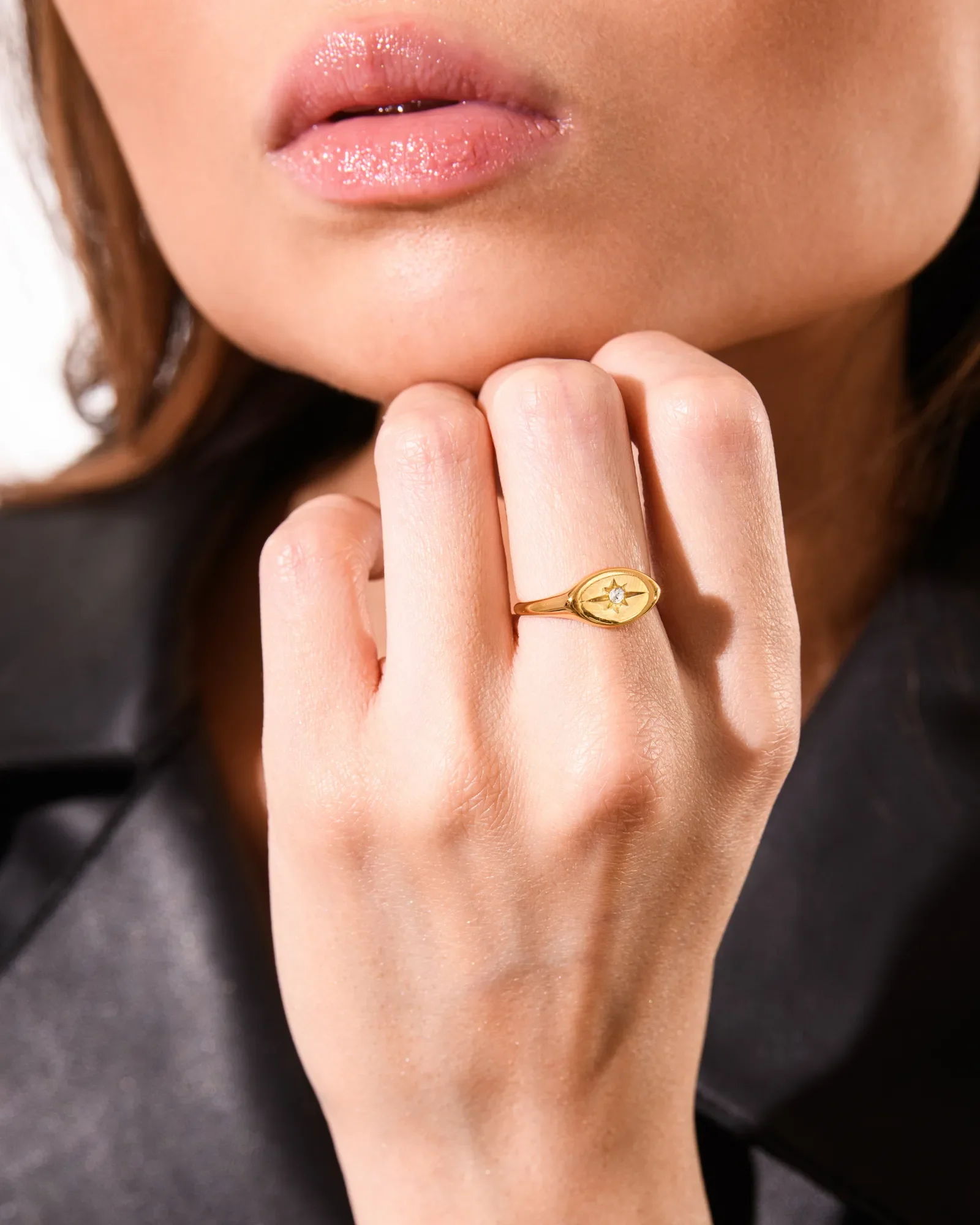 Eternity North Star Ring in Gold - Image 3