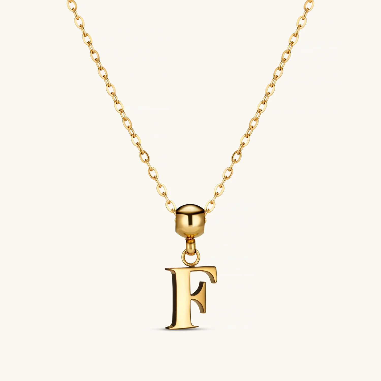 F Classic Initial Charm Gold - Image 5