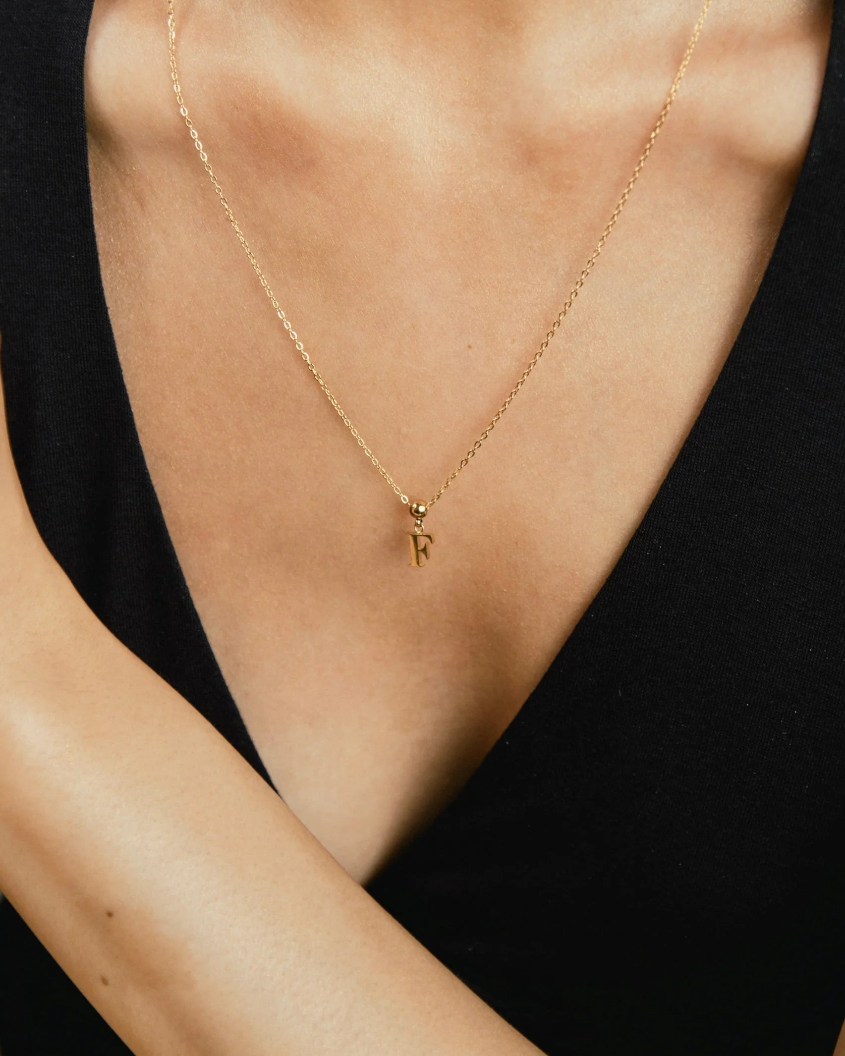 F Classic Initial Charm Silver - Image 4