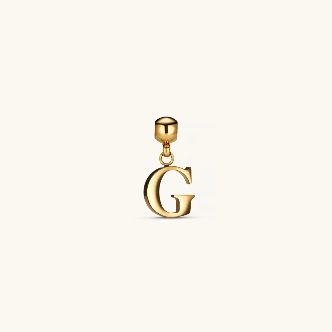 G Classic Initial Charm Gold