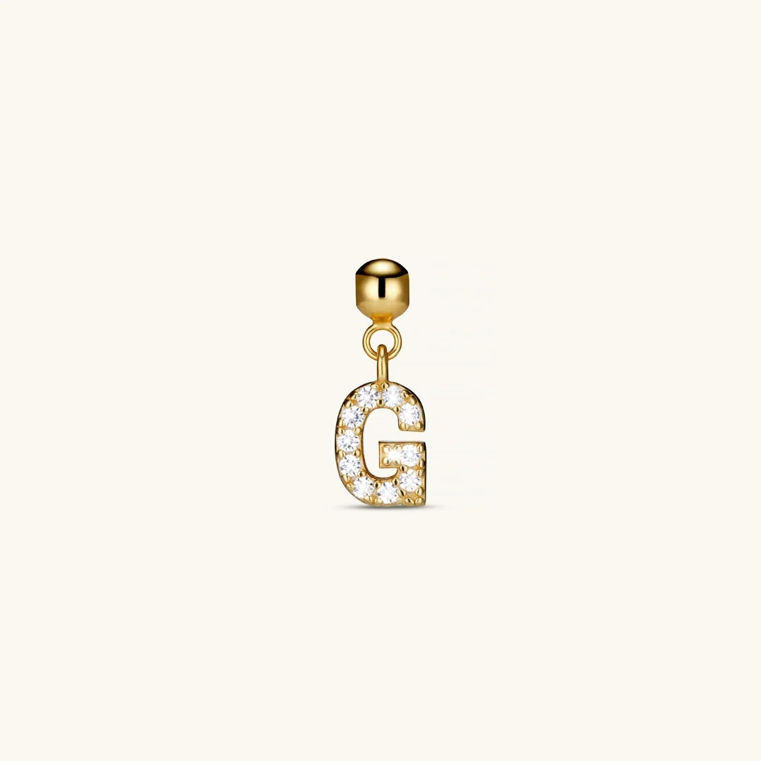 G Diamond Initial Charm Gold