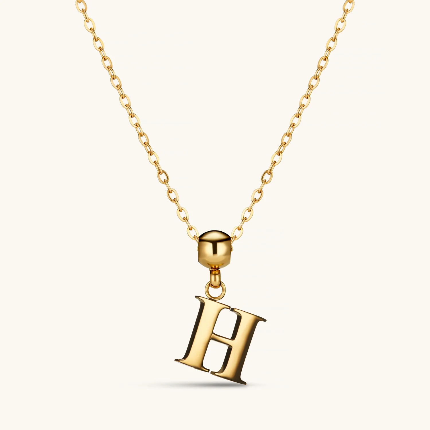 H Classic Initial Charm Gold - Image 5