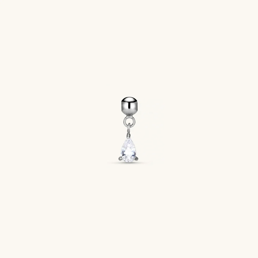 Ivory Crystal Charm Silver