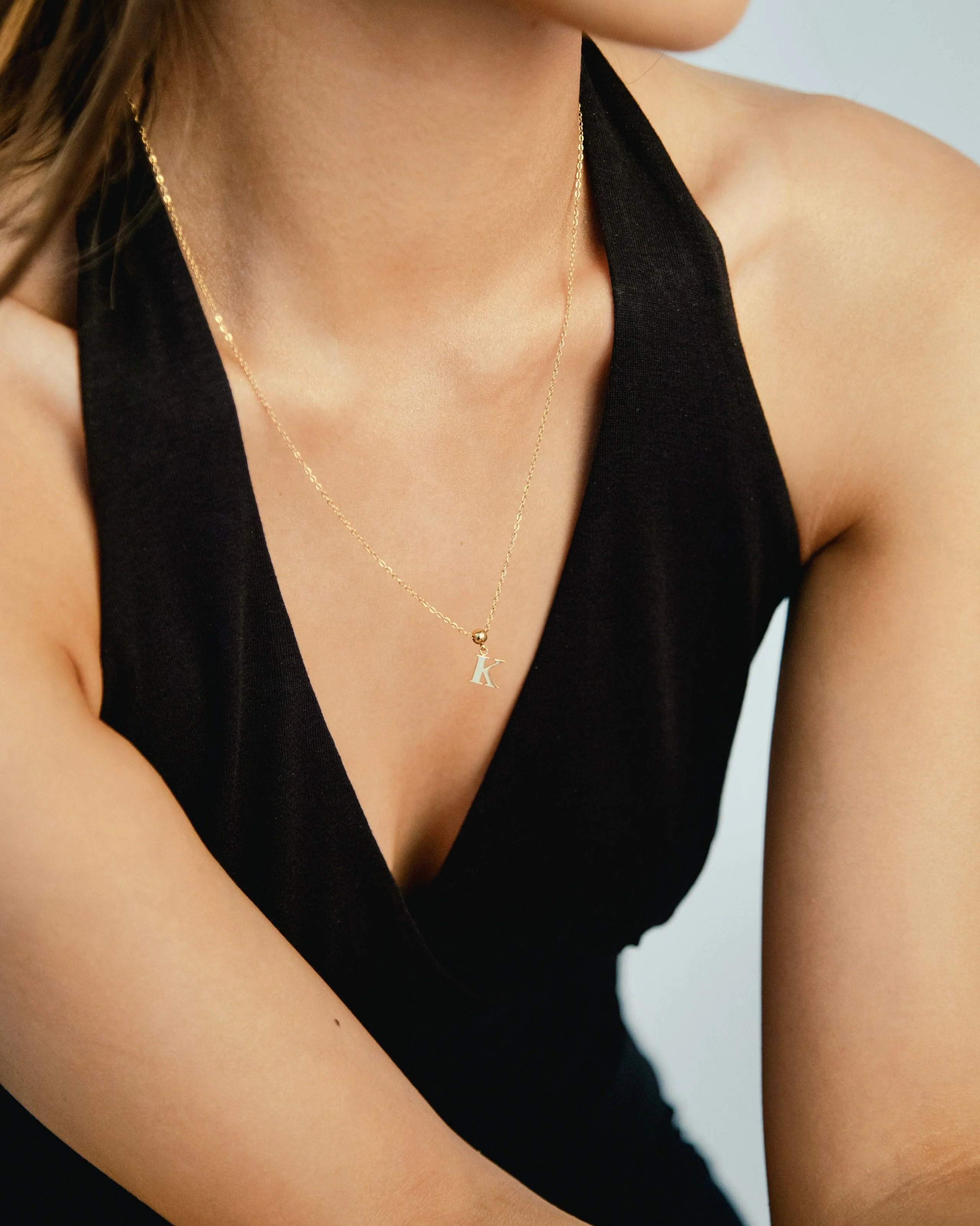 K Classic Initial Charm Gold - Image 2