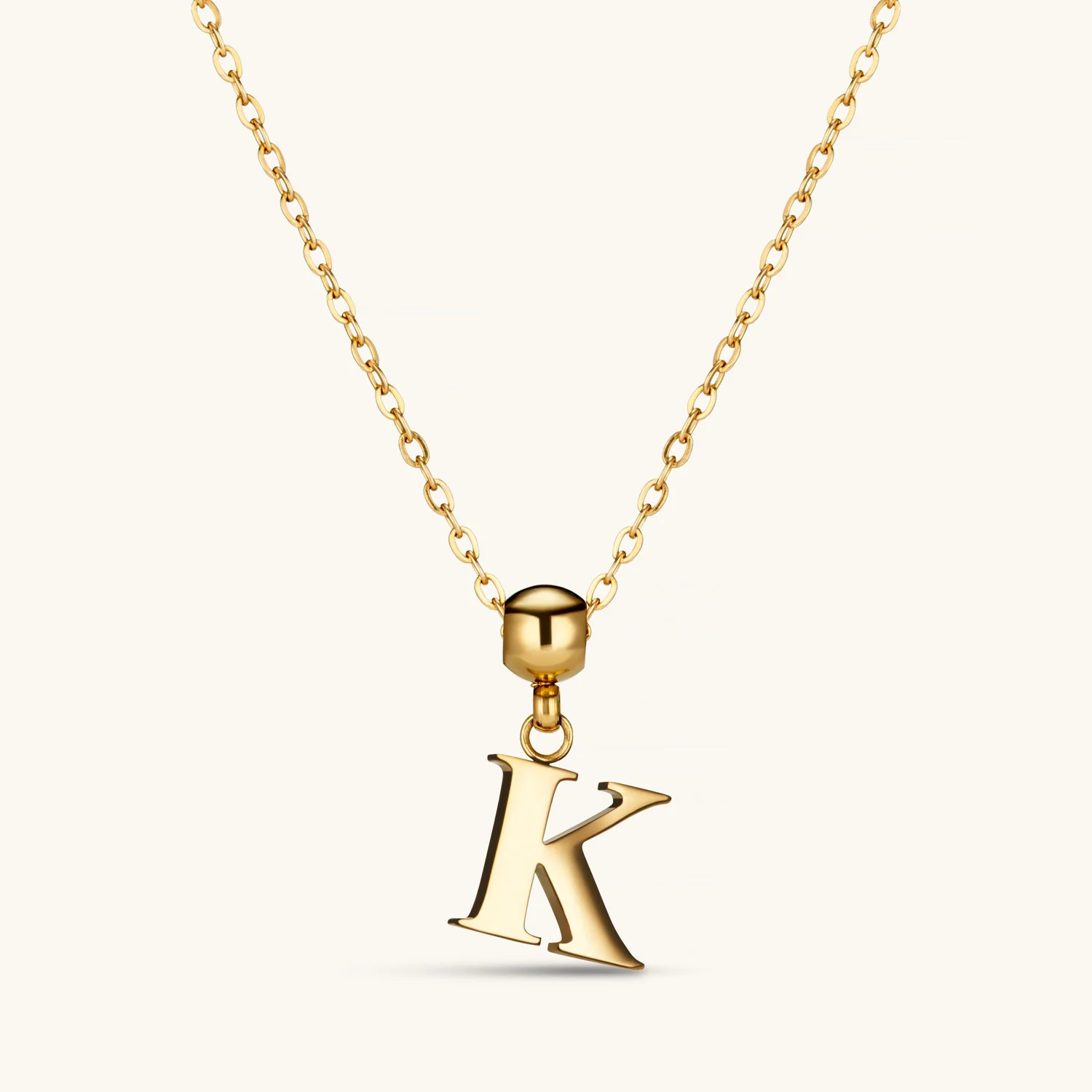 K Classic Initial Charm Gold - Image 4