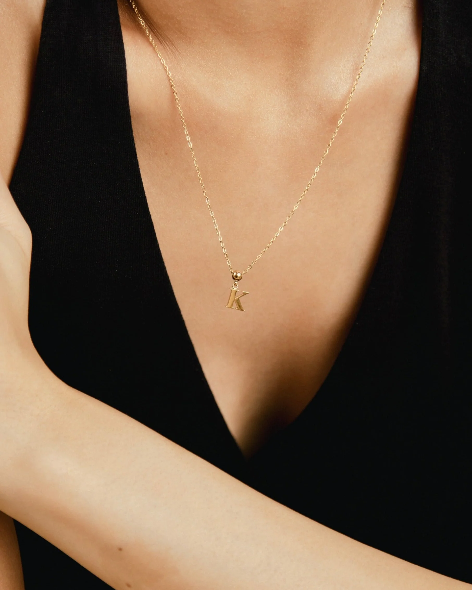 K Classic Initial Charm Gold - Image 3