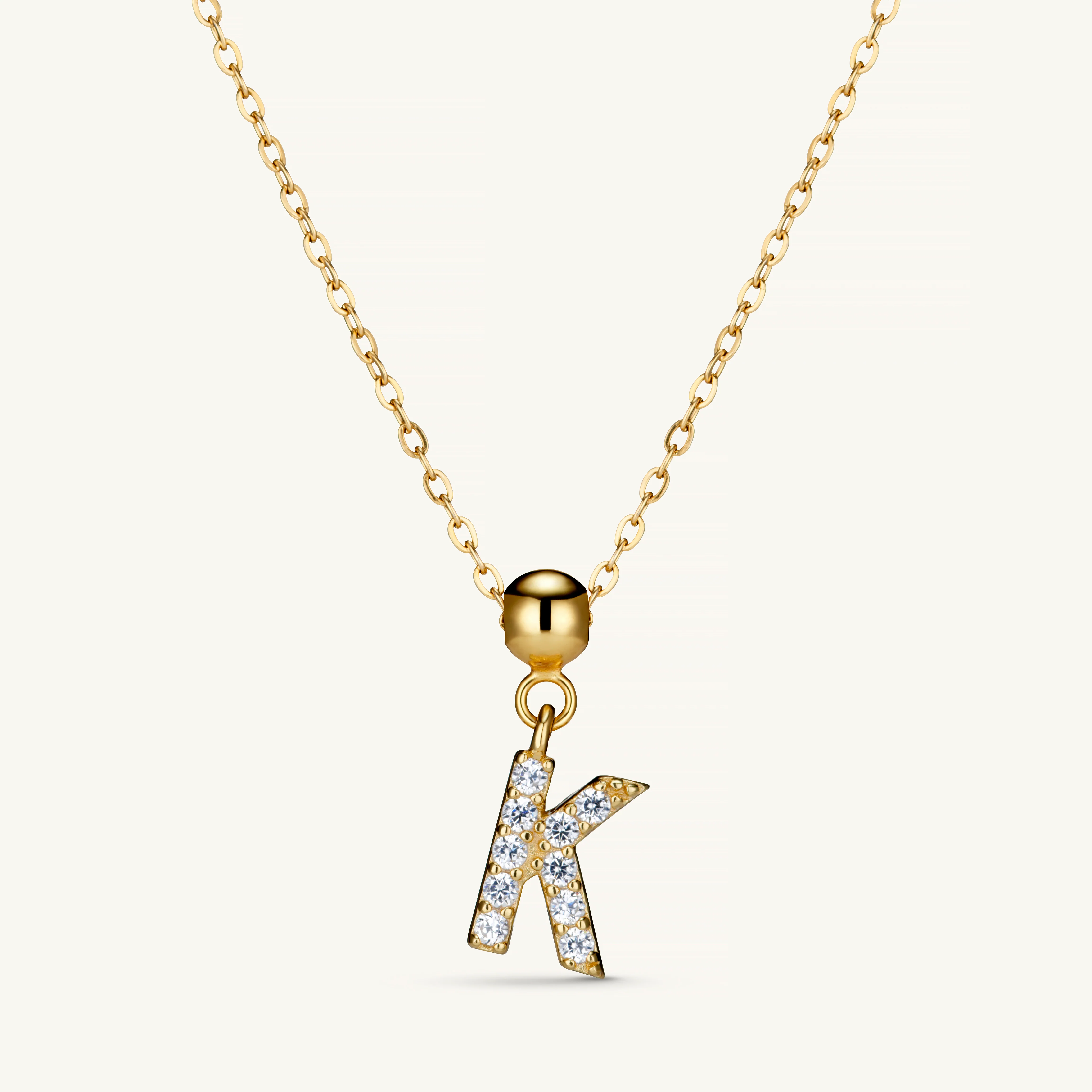 K Diamond Initial Charm Gold - Image 4
