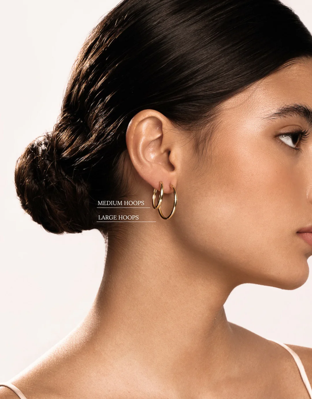 Medium Hoops in Gold - Image 6