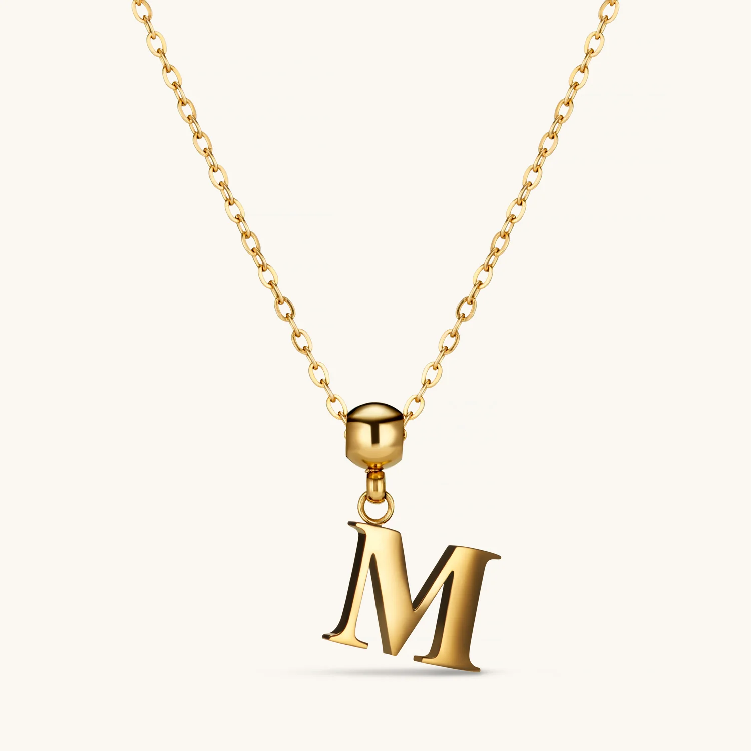 M Classic Initial Charm Gold - Image 6