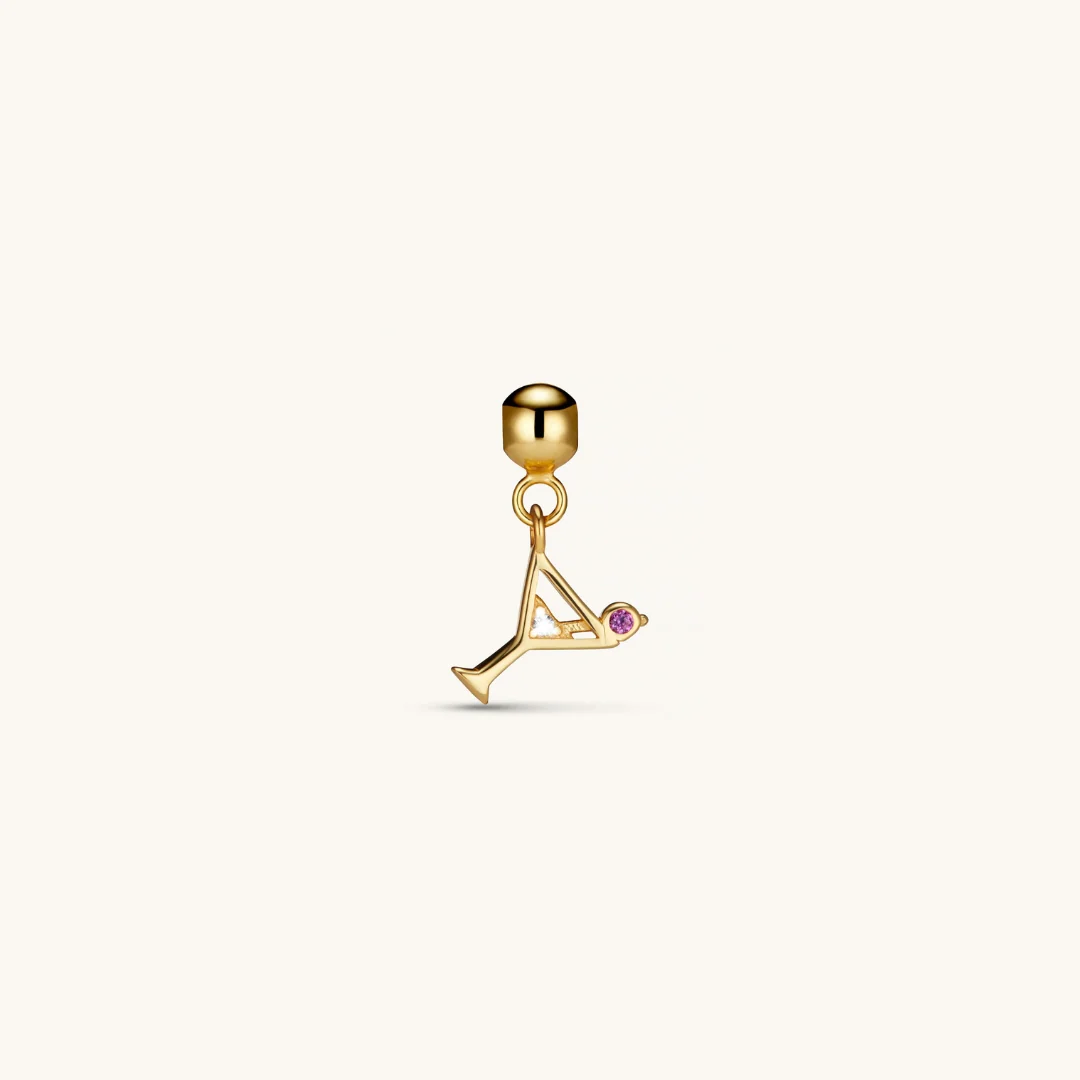Martini Charm Gold