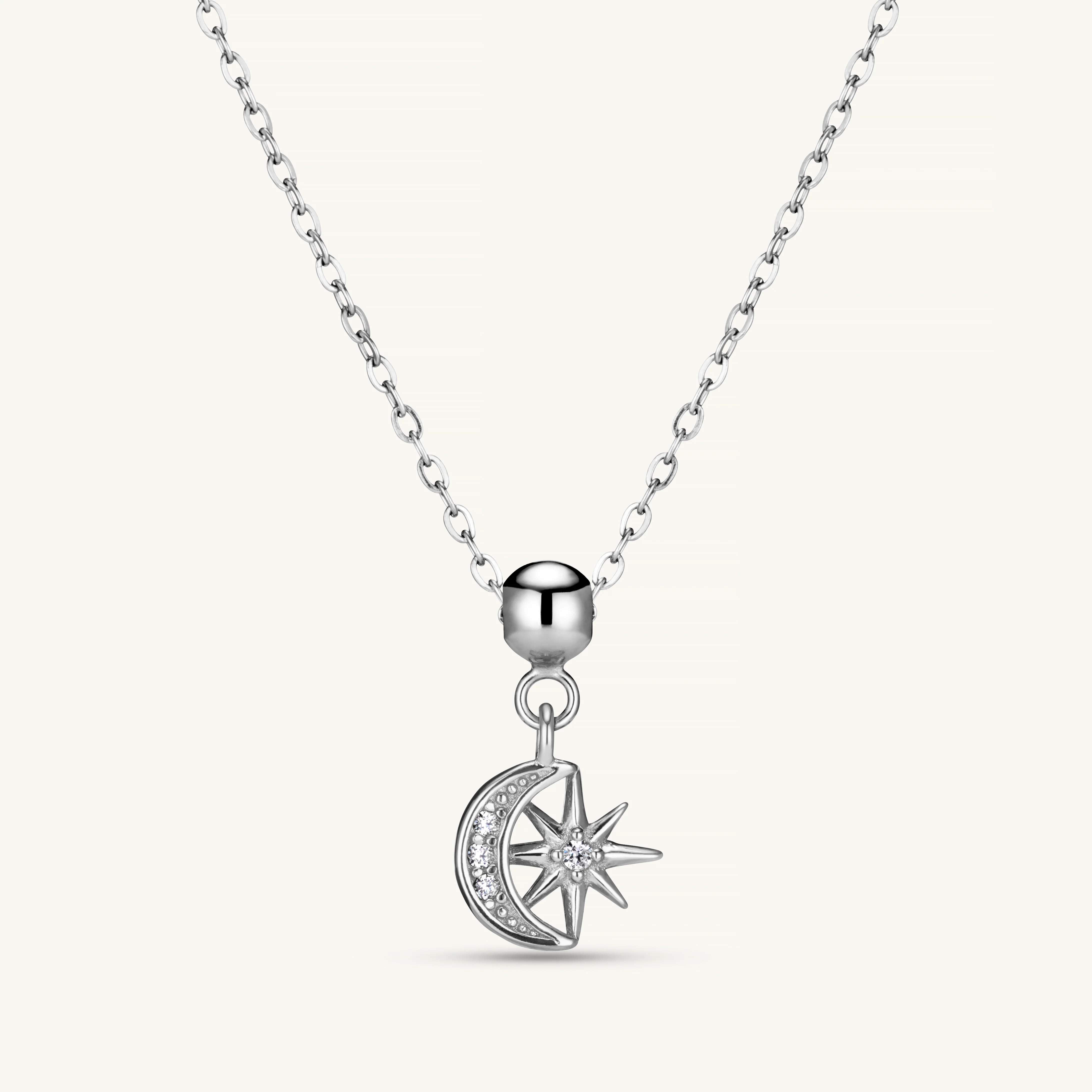 Moon & Star Charm Silver - Image 3