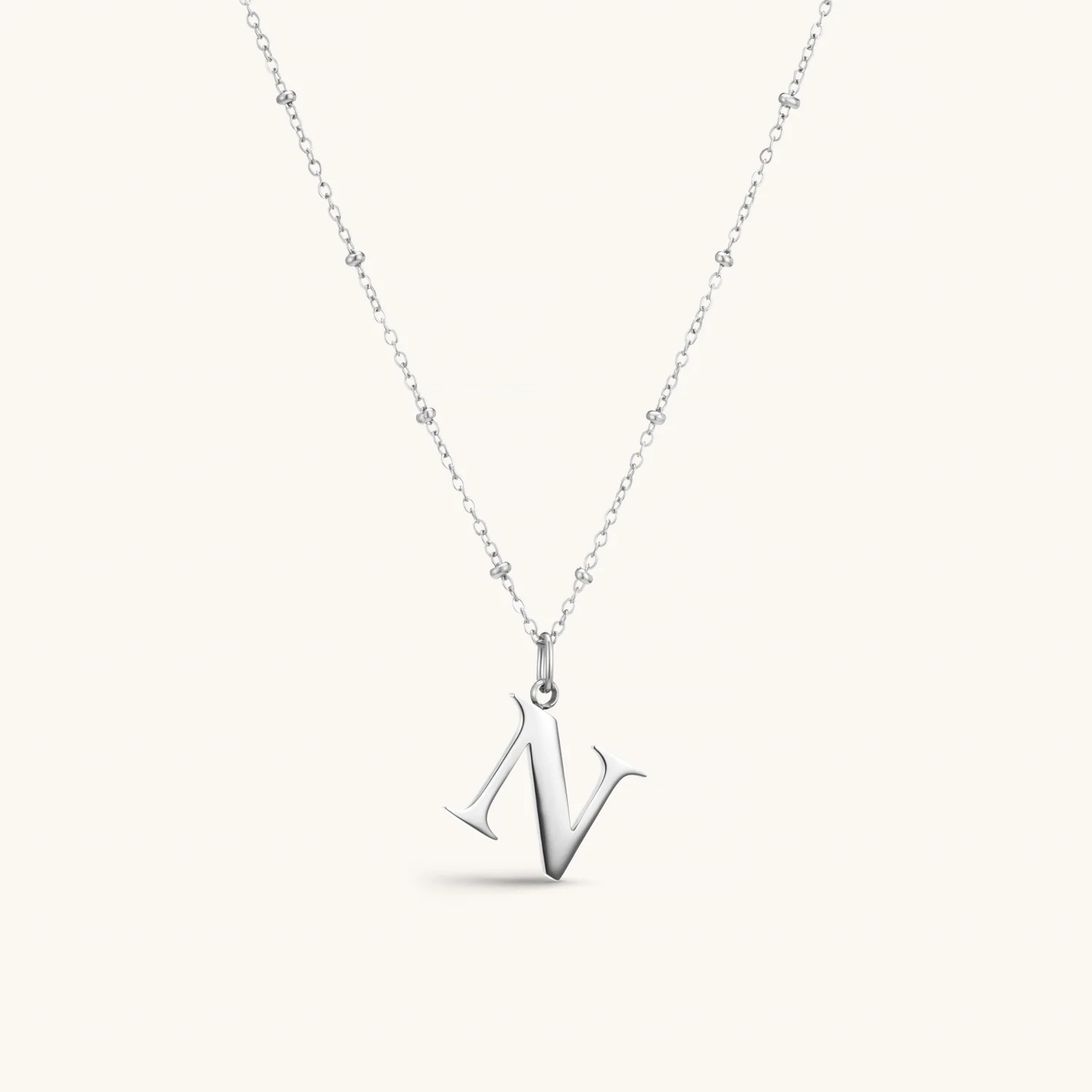 N Initial Pendant Necklace