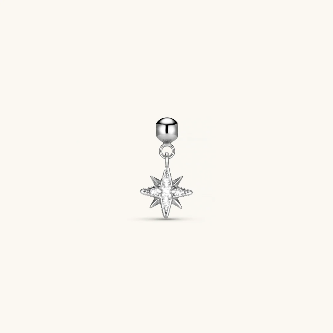 North Star Charm Silver