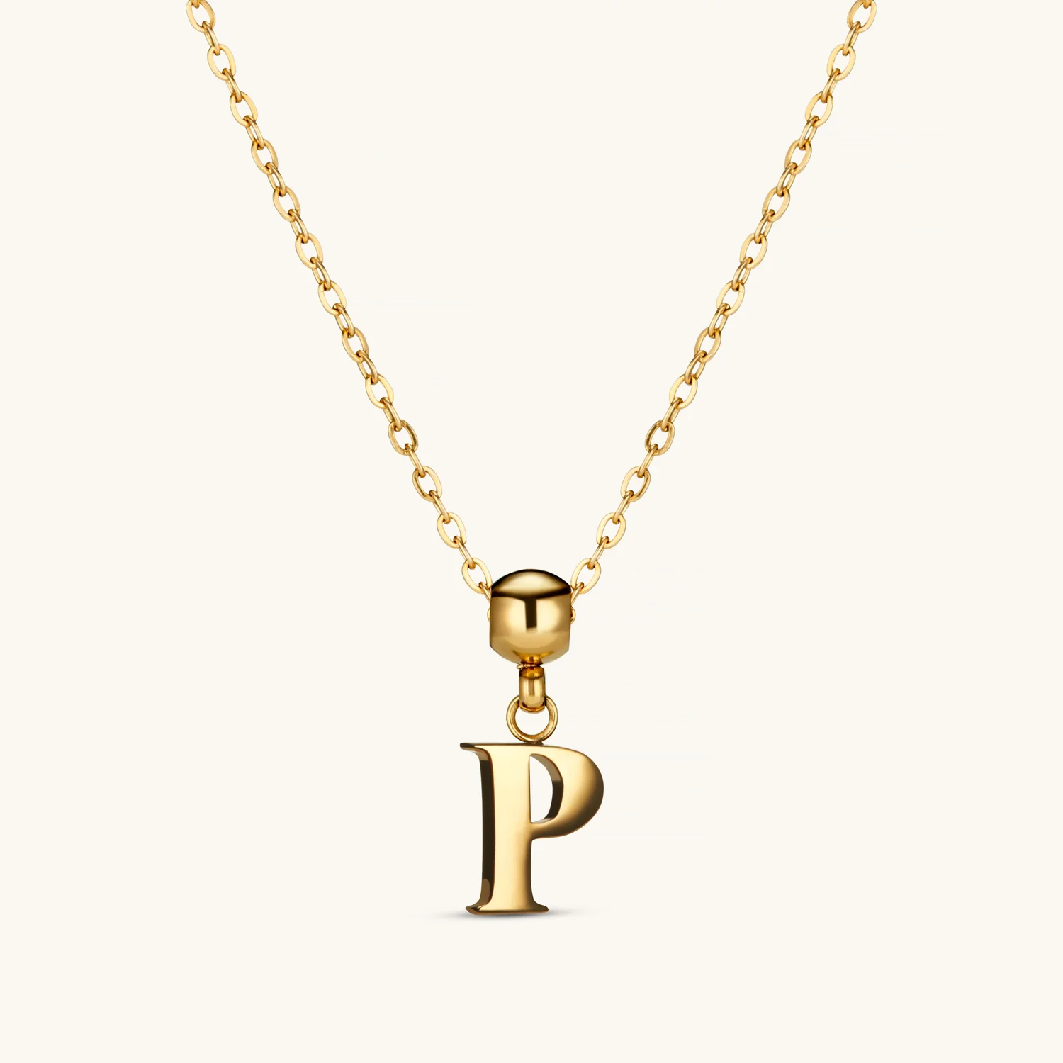 P Classic Initial Charm Gold - Image 3