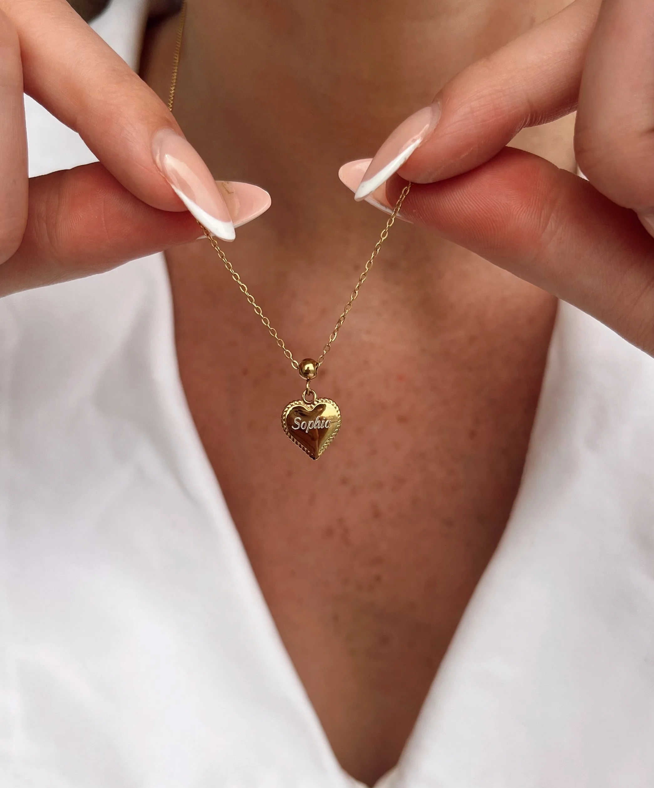 Passion Heart Charm Necklace Gold - Image 6