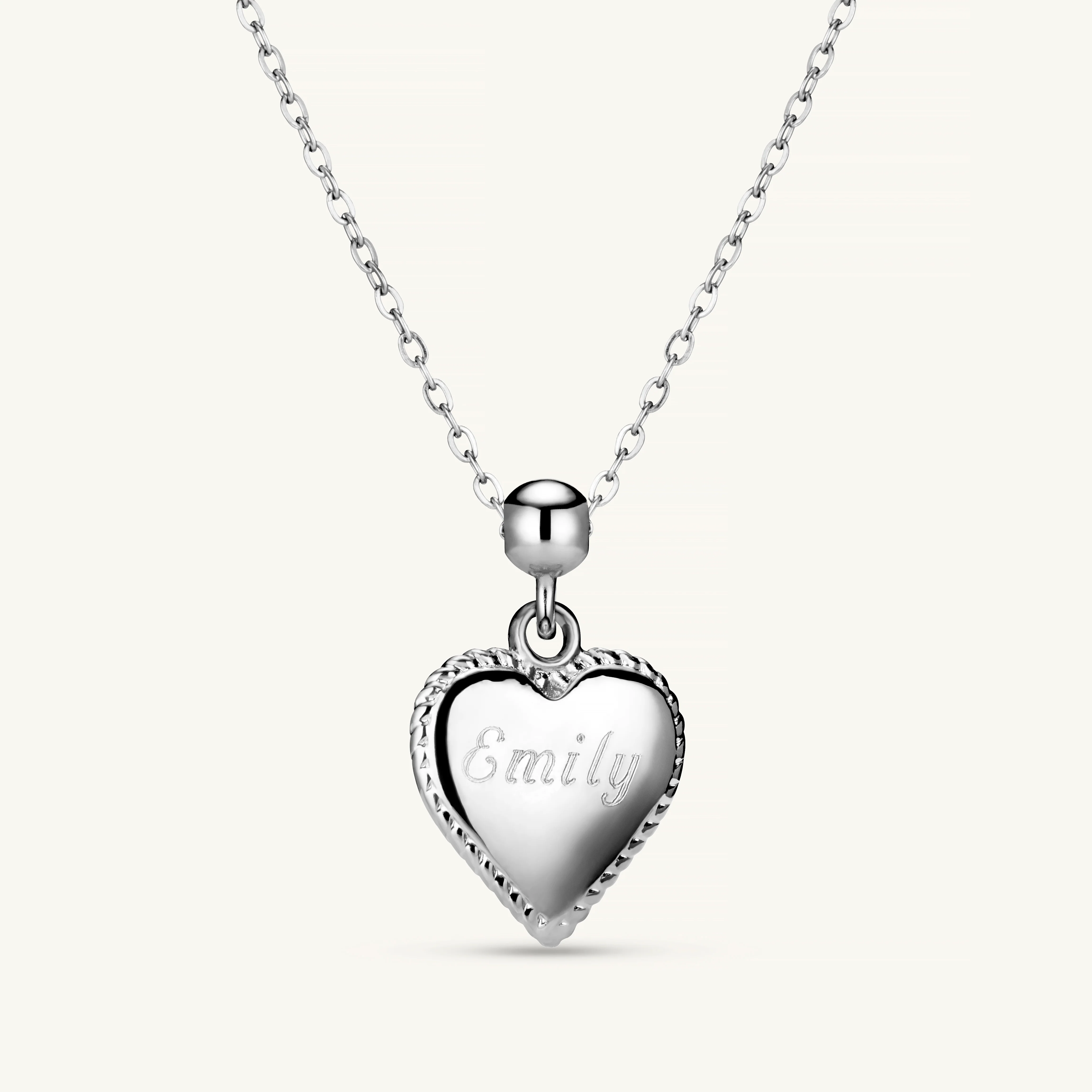 Passion Heart Charm Silver - Image 3