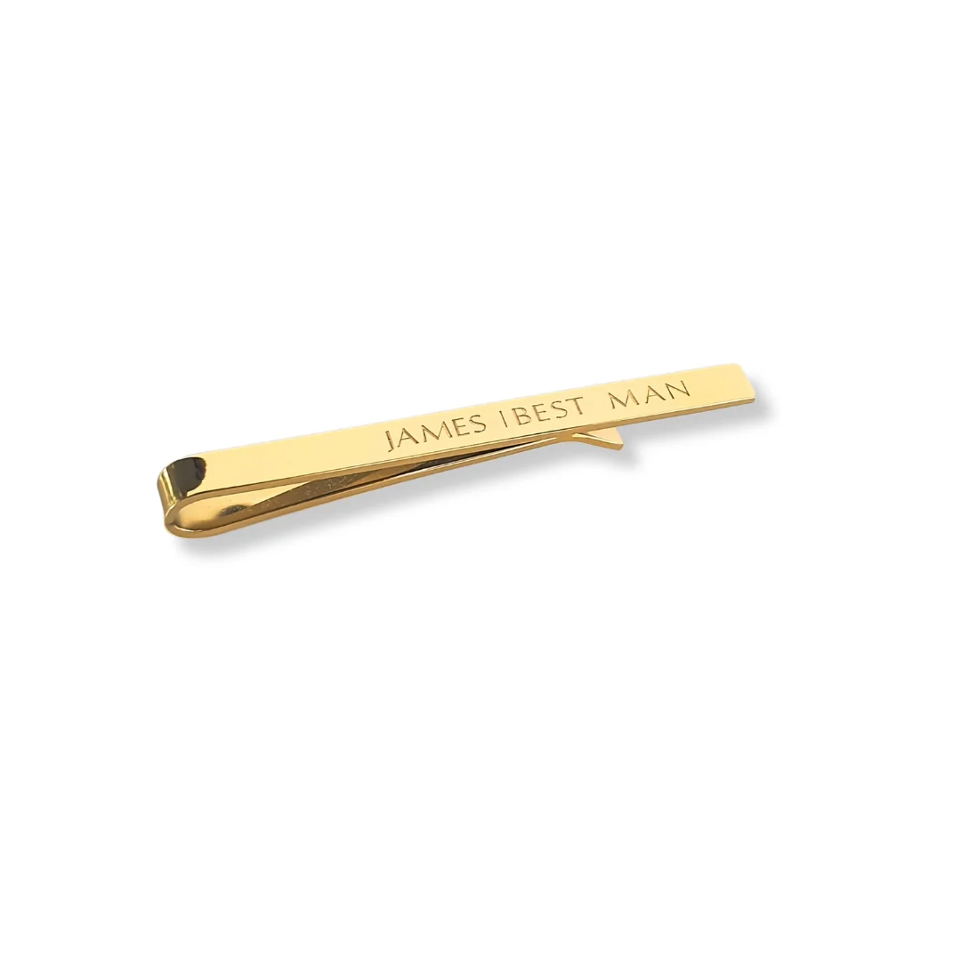 Personalised Tie Pin in Gold - Image 5