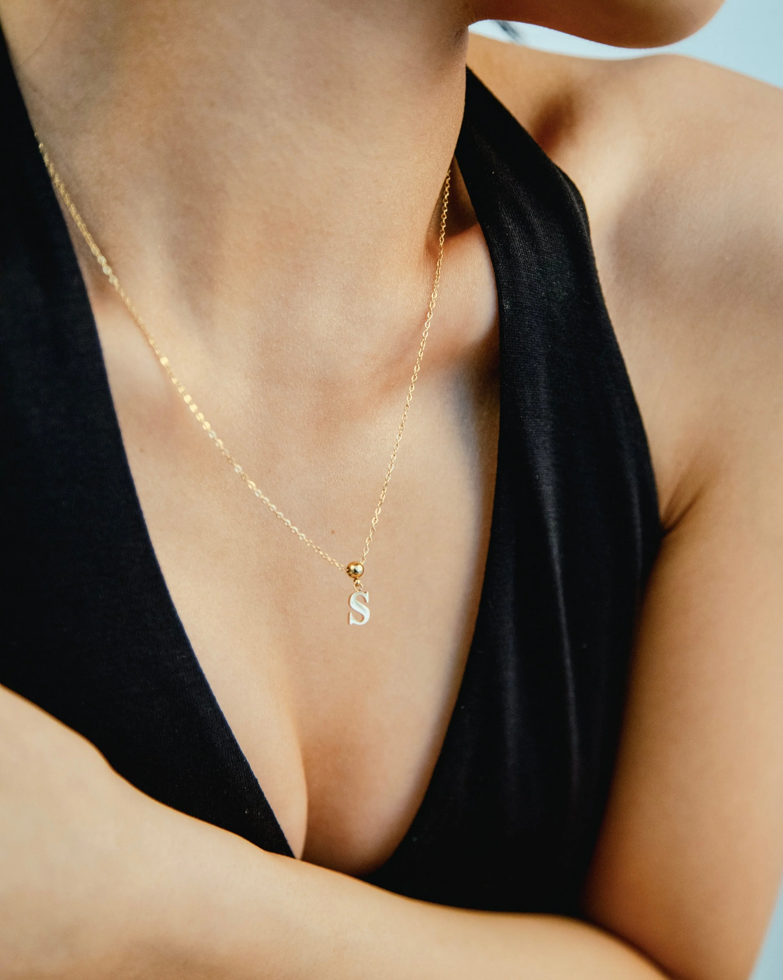 S Classic Initial Charm Gold - Image 2