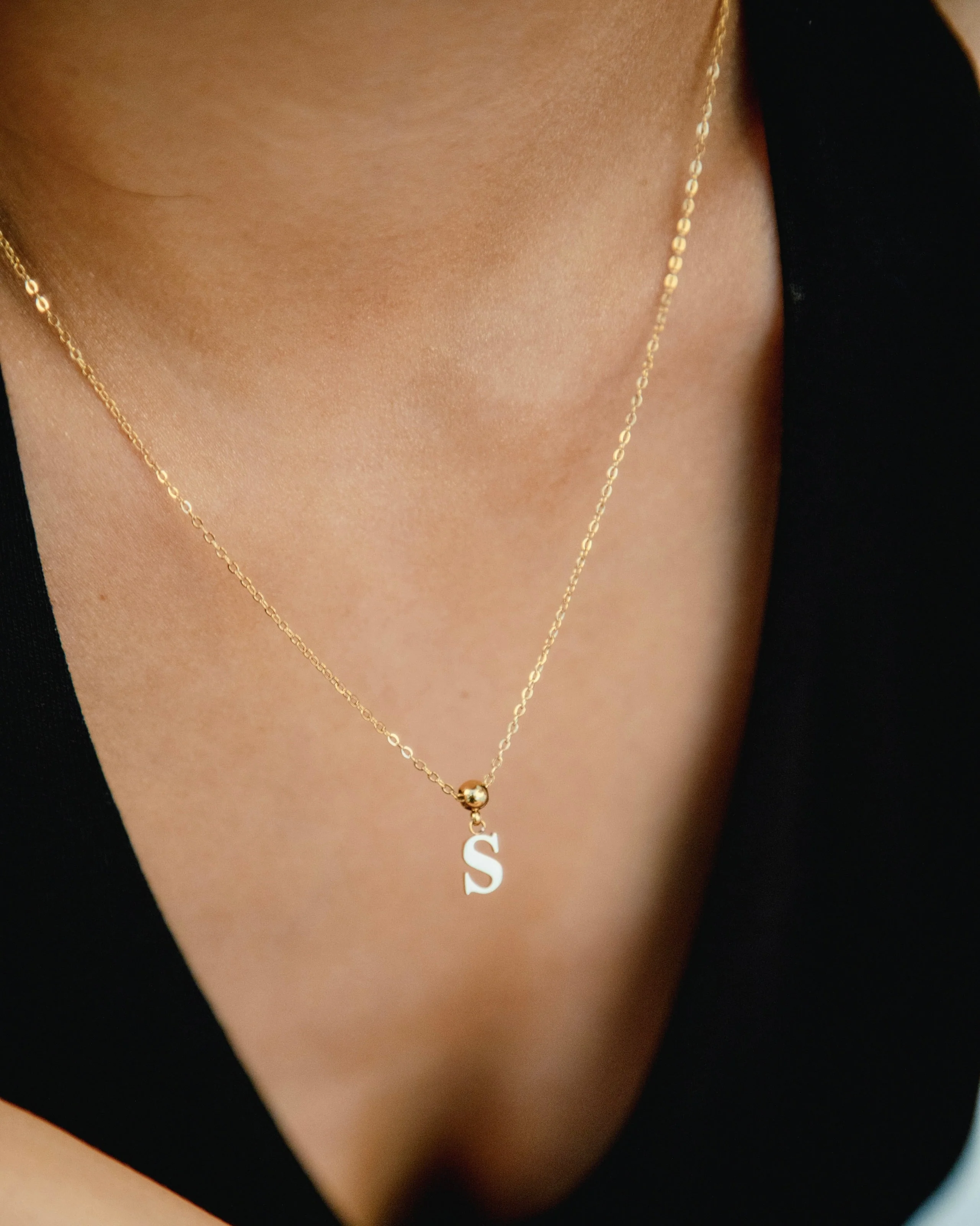 S Classic Initial Charm Gold - Image 3