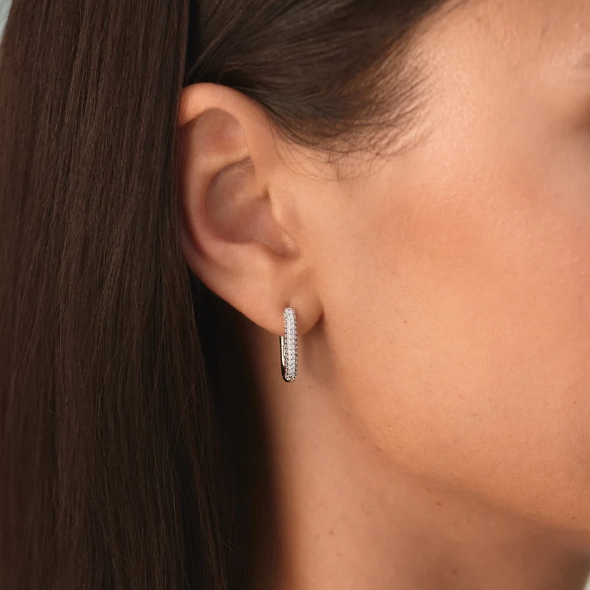 Symmetrical Hoops in Silver - Image 6