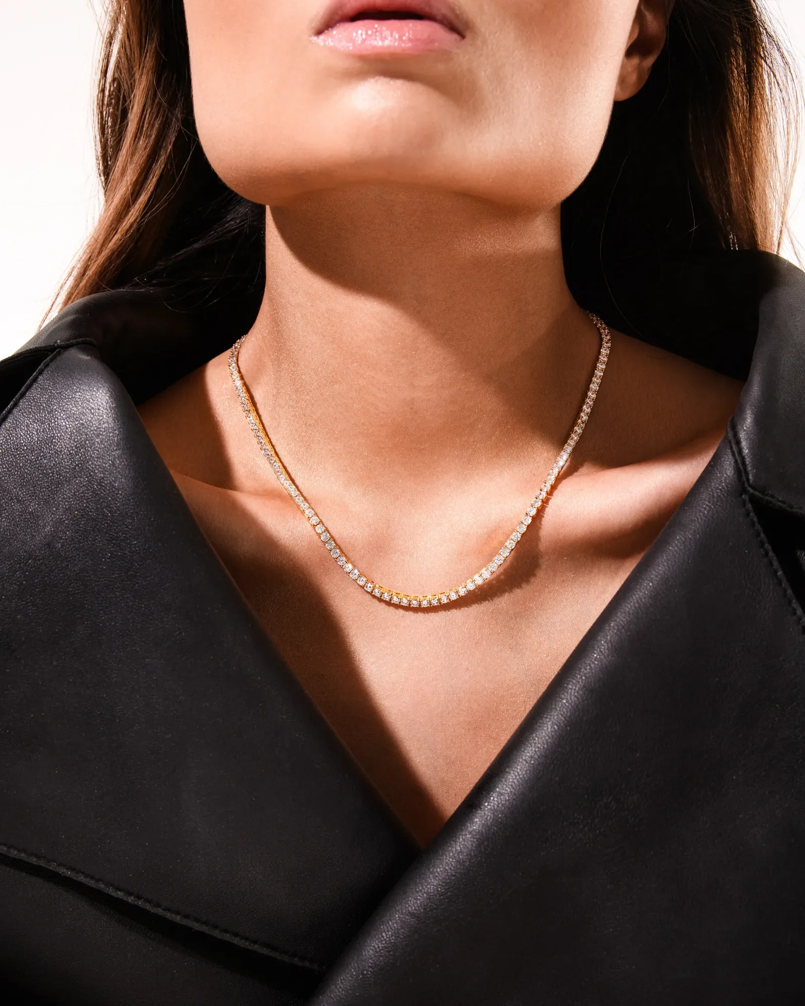 The Tennis Necklace Gold - Image 3