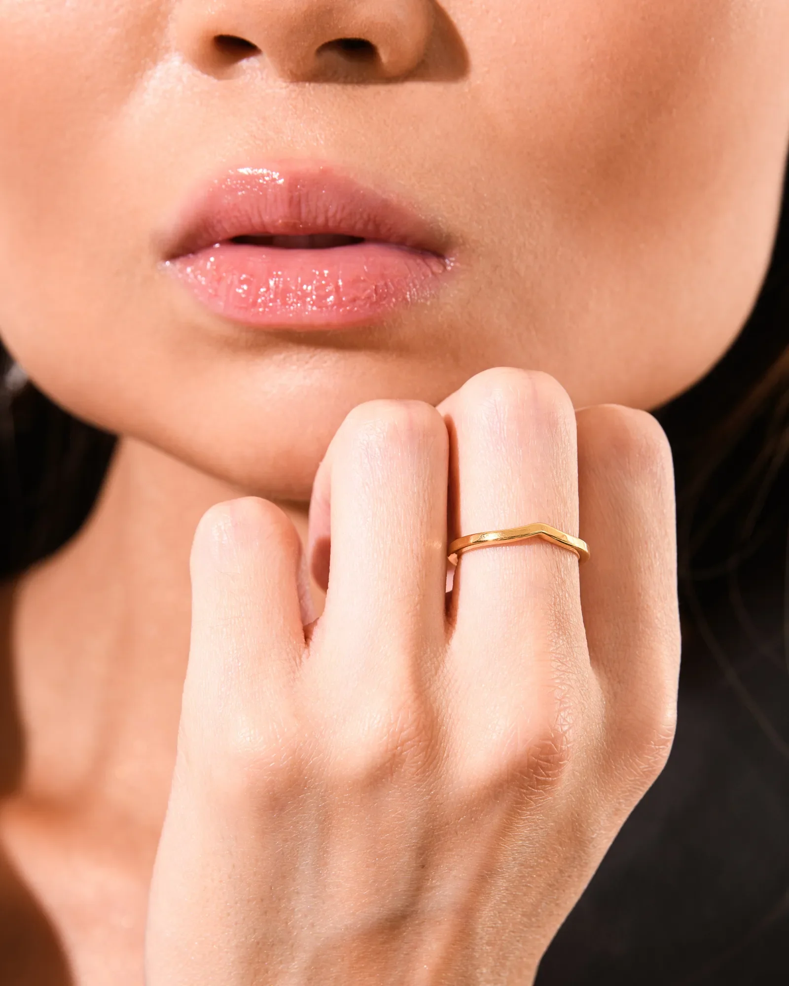 Wishbone Ring Gold - Image 2