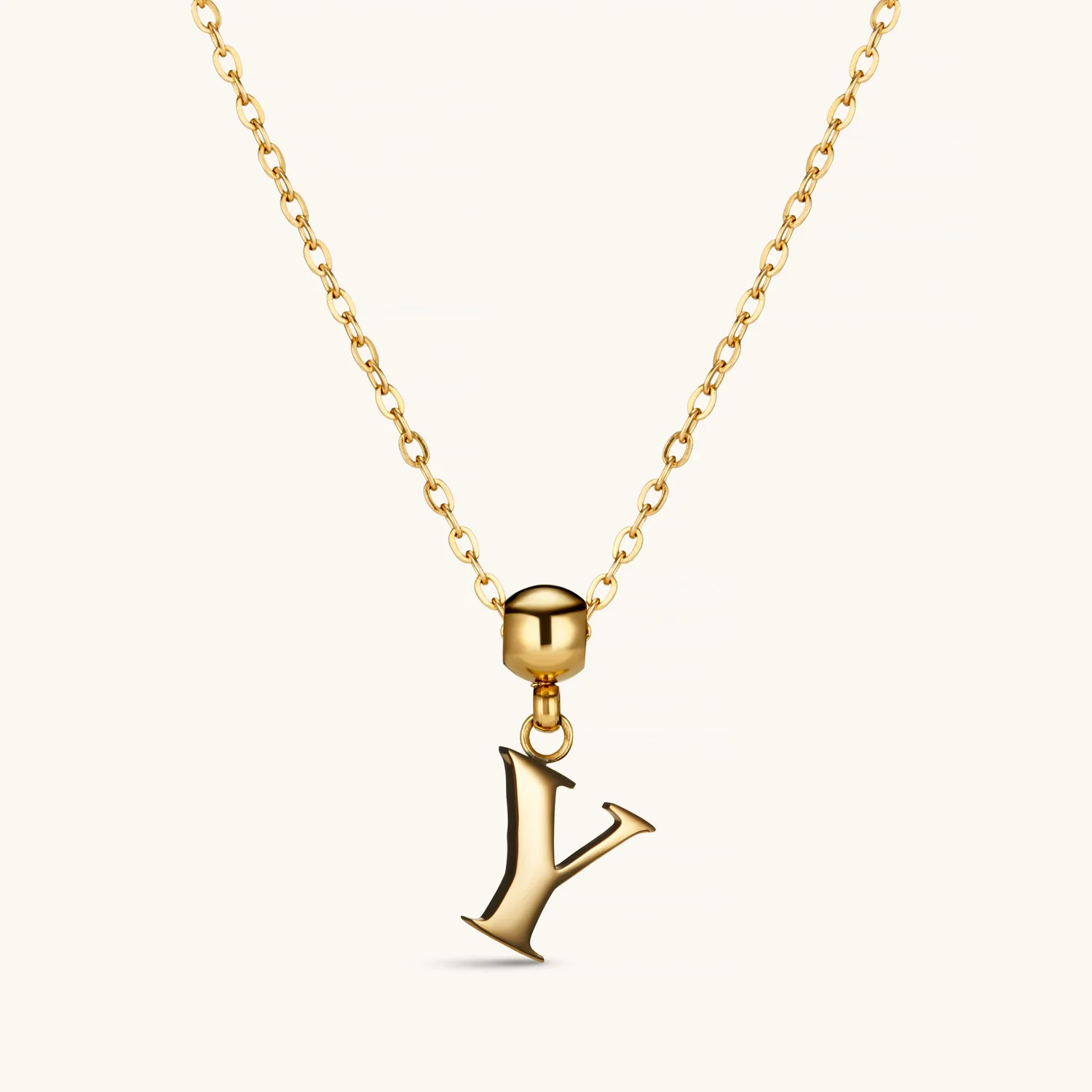 Y Classic Initial Charm Gold - Image 2