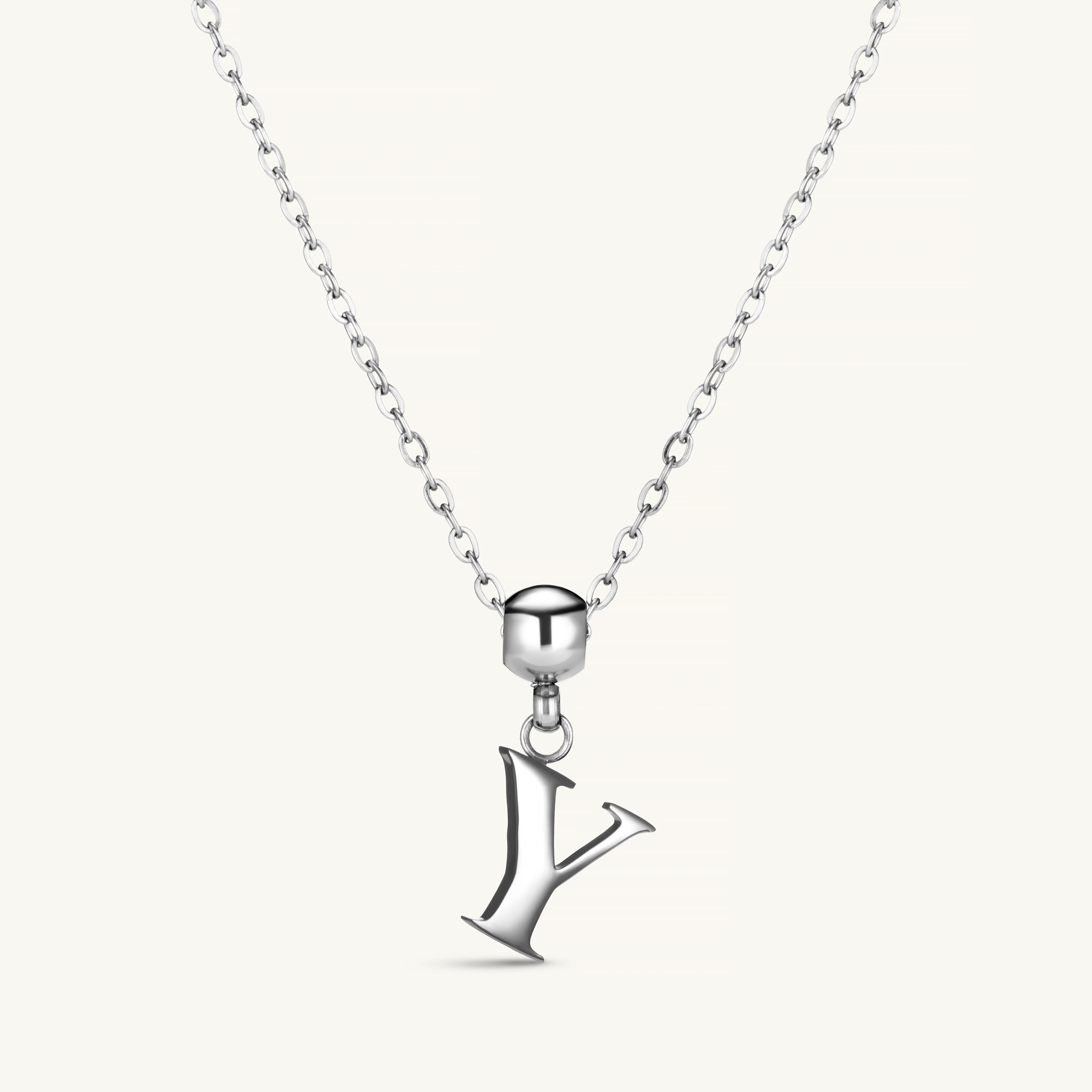Y Classic Initial Charm Silver - Image 3
