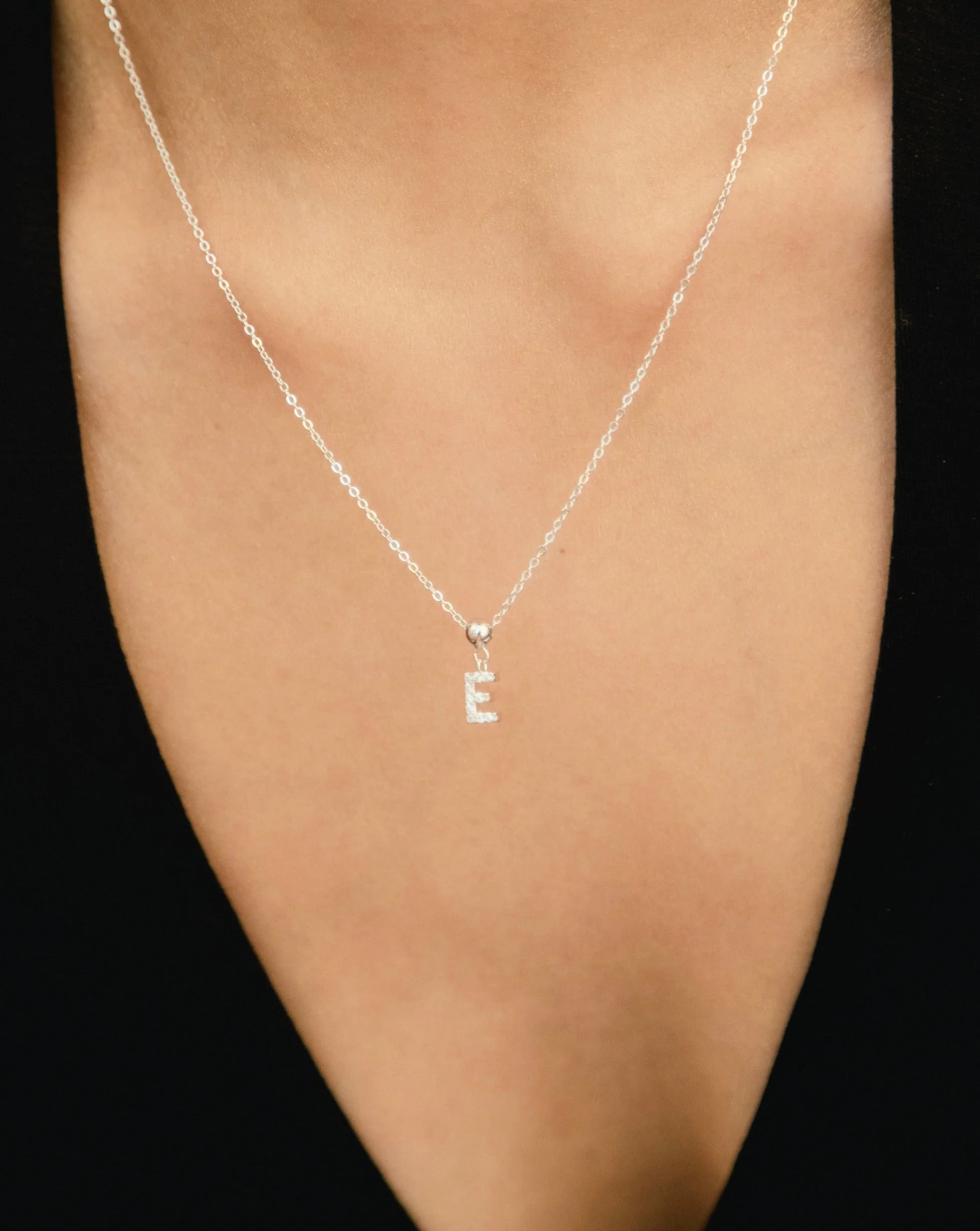 F Diamond Initial Charm Silver - Image 2